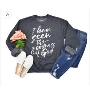 “I have seen the Goodness of God” Sweatshirt-3x Charcoal